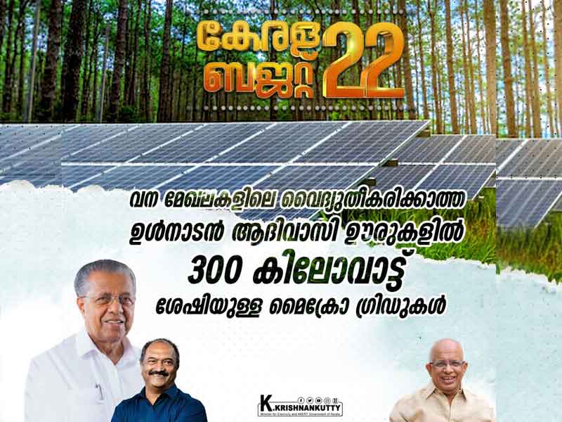 Micro grids with a capacity of 300 kW in inland tribal villages