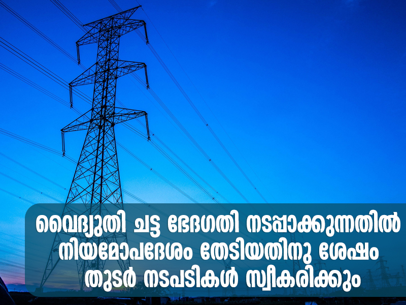 Amendment of Electricity Act-Actions only after seeking legal advice